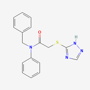 molecular formula C17H16N4OS B6094147 N-benzyl-N-phenyl-2-(1H-1,2,4-triazol-5-ylsulfanyl)acetamide 