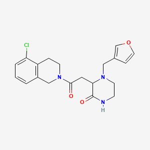 3-[2-(5-chloro-3,4-dihydro-1H-isoquinolin-2-yl)-2-oxoethyl]-4-(furan-3-ylmethyl)piperazin-2-one