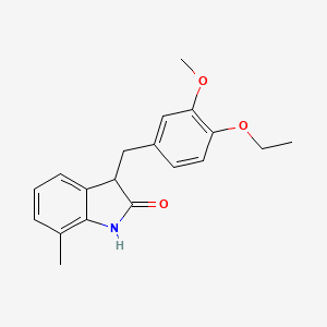 3-(4-ethoxy-3-methoxybenzyl)-7-methyl-1,3-dihydro-2H-indol-2-one