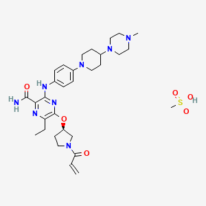 molecular formula C31H46N8O6S B609419 Naquotinib mesylate CAS No. 1448237-05-5