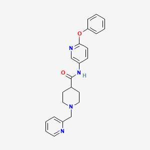 molecular formula C23H24N4O2 B6094202 N-(6-phenoxy-3-pyridinyl)-1-(2-pyridinylmethyl)-4-piperidinecarboxamide 