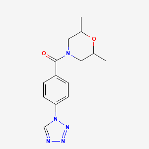 2,6-DIMETHYL-4-[4-(1H-1,2,3,4-TETRAZOL-1-YL)BENZOYL]MORPHOLINE