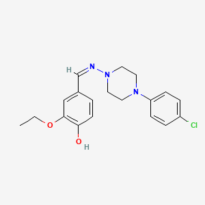 4-({[4-(4-chlorophenyl)-1-piperazinyl]imino}methyl)-2-ethoxyphenol