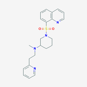 N-methyl-N-[2-(2-pyridinyl)ethyl]-1-(8-quinolinylsulfonyl)-3-piperidinamine