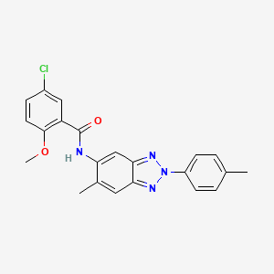 5-chloro-2-methoxy-N-[6-methyl-2-(4-methylphenyl)-2H-1,2,3-benzotriazol-5-yl]benzamide