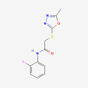 N-(2-iodophenyl)-2-[(5-methyl-1,3,4-oxadiazol-2-yl)sulfanyl]acetamide