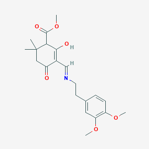 methyl 5-({[2-(3,4-dimethoxyphenyl)ethyl]amino}methylene)-2,2-dimethyl-4,6-dioxocyclohexanecarboxylate