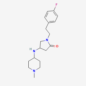 1-[2-(4-fluorophenyl)ethyl]-4-[(1-methyl-4-piperidinyl)amino]-2-pyrrolidinone