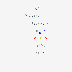 4-tert-butyl-N-[(Z)-(4-hydroxy-3-methoxyphenyl)methylideneamino]benzenesulfonamide