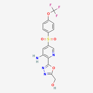 molecular formula C15H11F3N4O5S B609429 Navocaftor CAS No. 2159103-66-7