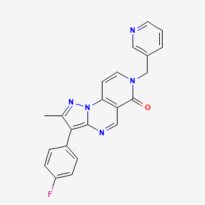 3-(4-fluorophenyl)-2-methyl-7-(3-pyridylmethyl)pyrazolo[1,5-a]pyrido[3,4-e]pyrimidin-6(7H)-one