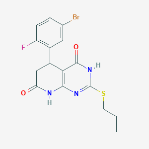 5-(5-bromo-2-fluorophenyl)-2-(propylsulfanyl)-5,8-dihydropyrido[2,3-d]pyrimidine-4,7(3H,6H)-dione