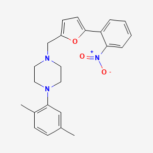 molecular formula C23H25N3O3 B6094332 1-(2,5-dimethylphenyl)-4-[[5-(2-nitrophenyl)furan-2-yl]methyl]piperazine 