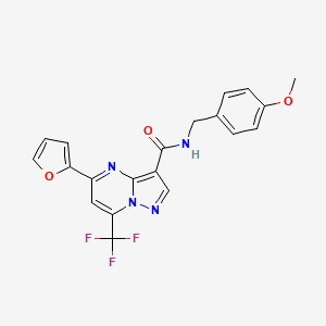 5-(2-furyl)-N-(4-methoxybenzyl)-7-(trifluoromethyl)pyrazolo[1,5-a]pyrimidine-3-carboxamide