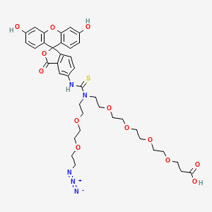 molecular formula C38H45N5O13S B609439 N-(叠氮化-PEG2)-N-荧光素-PEG4-酸 CAS No. 2086689-06-5