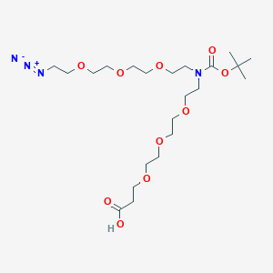 molecular formula C22H42N4O10 B609445 N-(叠氮-PEG3)-N-Boc-PEG3-酸 CAS No. 2112731-52-7
