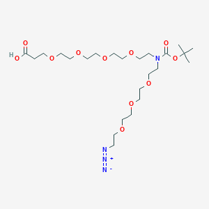 molecular formula C24H46N4O11 B609446 N-(叠氮基-PEG3)-N-Boc-PEG4-酸 CAS No. 2112731-95-8