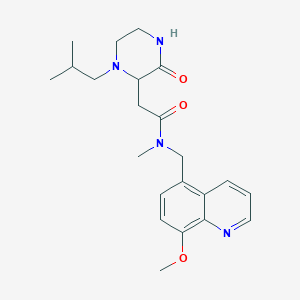 2-(1-isobutyl-3-oxo-2-piperazinyl)-N-[(8-methoxy-5-quinolinyl)methyl]-N-methylacetamide