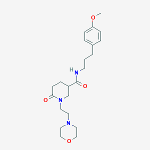 N-[3-(4-methoxyphenyl)propyl]-1-[2-(4-morpholinyl)ethyl]-6-oxo-3-piperidinecarboxamide