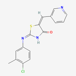 (5E)-2-[(4-Chloro-3-methylphenyl)amino]-5-[(pyridin-3-YL)methylidene]-4,5-dihydro-1,3-thiazol-4-one