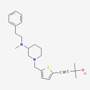 2-methyl-4-[5-({3-[methyl(2-phenylethyl)amino]-1-piperidinyl}methyl)-2-thienyl]-3-butyn-2-ol