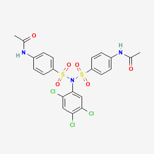 N-{4-[({[4-(ACETYLAMINO)PHENYL]SULFONYL}-2,4,5-TRICHLOROANILINO)SULFONYL]PHENYL}ACETAMIDE