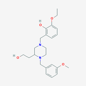 2-ethoxy-6-{[3-(2-hydroxyethyl)-4-(3-methoxybenzyl)-1-piperazinyl]methyl}phenol