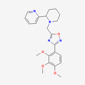 2-(1-{[3-(2,3,4-trimethoxyphenyl)-1,2,4-oxadiazol-5-yl]methyl}-2-piperidinyl)pyridine