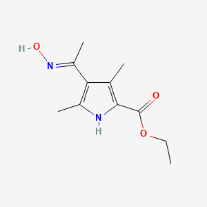 ethyl 4-(N-hydroxy-C-methylcarbonimidoyl)-3,5-dimethyl-1H-pyrrole-2-carboxylate