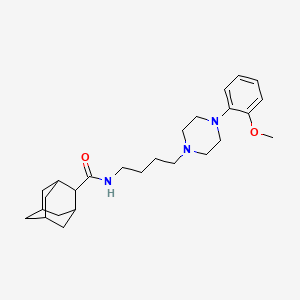 molecular formula C26H39N3O2 B609484 N-[4-[4-(2-methoxyphenyl)piperazin-1-yl]butyl]adamantane-2-carboxamide CAS No. 1348755-27-0