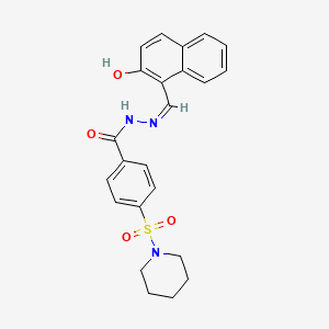 N-[(Z)-(2-hydroxynaphthalen-1-yl)methylideneamino]-4-piperidin-1-ylsulfonylbenzamide