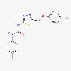 1-{5-[(4-Fluorophenoxy)methyl]-1,3,4-thiadiazol-2-yl}-3-(4-methylphenyl)urea