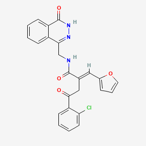 (2E)-4-(2-CHLOROPHENYL)-2-(2-FURYLMETHYLENE)-4-OXO-N-[(4-OXO-3,4-DIHYDRO-1-PHTHALAZINYL)METHYL]BUTANAMIDE