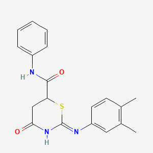 2-[(3,4-dimethylphenyl)amino]-4-oxo-N-phenyl-5,6-dihydro-4H-1,3-thiazine-6-carboxamide