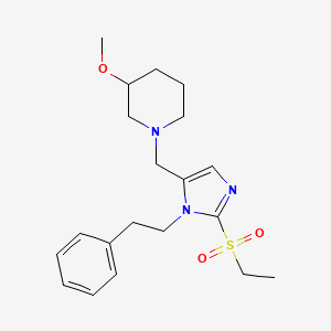 1-{[2-(ethylsulfonyl)-1-(2-phenylethyl)-1H-imidazol-5-yl]methyl}-3-methoxypiperidine