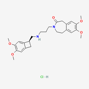 molecular formula C26H35ClN2O5 B609512 Ivabradine metabolite N-Demethyl Ivabradine (hydrochloride) CAS No. 1246638-08-3