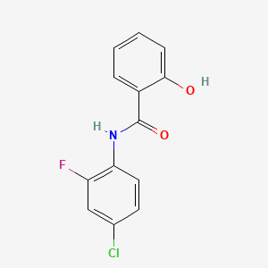 molecular formula C13H9ClFNO2 B609515 N-(4-chloro-2-fluorophenyl)-2-hydroxybenzamide CAS No. 1308631-40-4