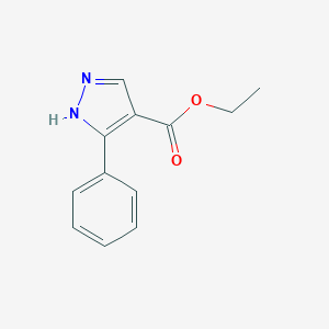 molecular formula C12H12N2O2 B060955 3-苯基-1H-吡唑-4-羧酸乙酯 CAS No. 181867-24-3