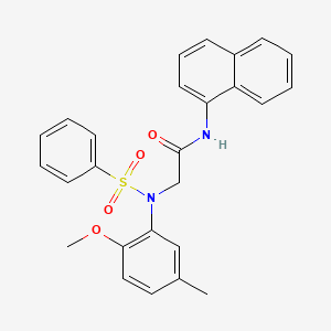 N~2~-(2-methoxy-5-methylphenyl)-N~1~-1-naphthyl-N~2~-(phenylsulfonyl)glycinamide