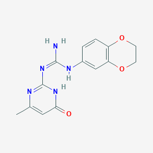 1-(2,3-Dihydro-1,4-benzodioxin-6-yl)-3-(6-methyl-4-oxo-1,4-dihydropyrimidin-2-yl)guanidine