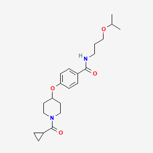 4-{[1-(cyclopropylcarbonyl)-4-piperidinyl]oxy}-N-(3-isopropoxypropyl)benzamide