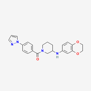 N-(2,3-dihydro-1,4-benzodioxin-6-yl)-1-[4-(1H-pyrazol-1-yl)benzoyl]-3-piperidinamine