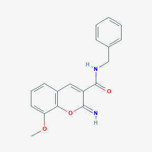 N-benzyl-2-imino-8-methoxy-2H-chromene-3-carboxamide