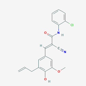 (E)-N-(2-chlorophenyl)-2-cyano-3-(4-hydroxy-3-methoxy-5-prop-2-enylphenyl)prop-2-enamide