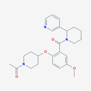 3-(1-{2-[(1-acetyl-4-piperidinyl)oxy]-5-methoxybenzoyl}-2-piperidinyl)pyridine