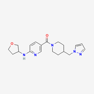 5-{[4-(1H-pyrazol-1-ylmethyl)-1-piperidinyl]carbonyl}-N-(tetrahydro-3-furanyl)-2-pyridinamine