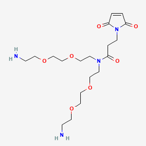 molecular formula C19H34N4O7 B609592 N-Mal-N-双(PEG2-胺) CAS No. 2128735-20-4