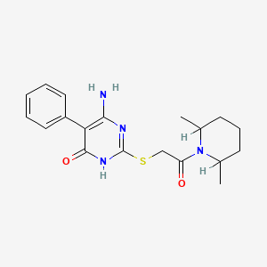 6-amino-2-{[2-(2,6-dimethyl-1-piperidinyl)-2-oxoethyl]sulfanyl}-5-phenyl-4(3H)-pyrimidinone