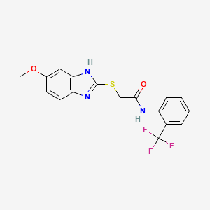 2-[(5-methoxy-1H-benzimidazol-2-yl)thio]-N-[2-(trifluoromethyl)phenyl]acetamide