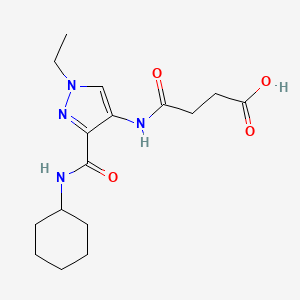 4-({3-[(cyclohexylamino)carbonyl]-1-ethyl-1H-pyrazol-4-yl}amino)-4-oxobutanoic acid